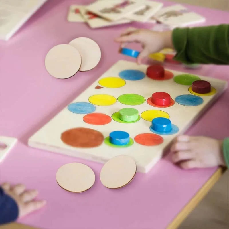 Круглые деревянные кусочки из натуральной сосны диаметром 1-10 см круги для