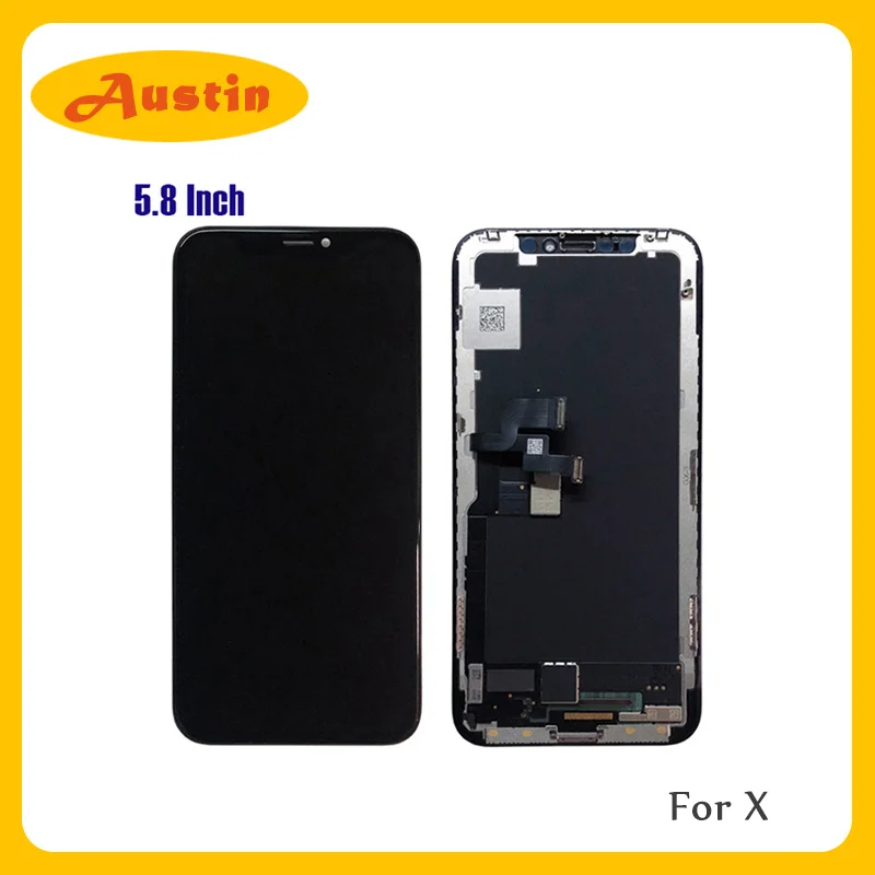Сменный ЖК экран AAA для IPhone X OLED с 3D сенсорным дигитайзером в сборе без битых