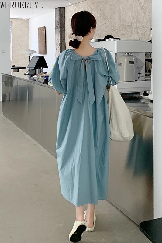 

WERUERUYU Dress Women's Dresses Casual Lady Sweet Girl Female Vintage Harajuku