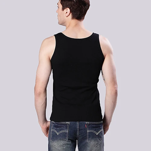

Fashion Men's Summer Solid Color Sleeveless Square Neck Gym Exercise Muscle Slim Sport Vest Top for Casual Wearing