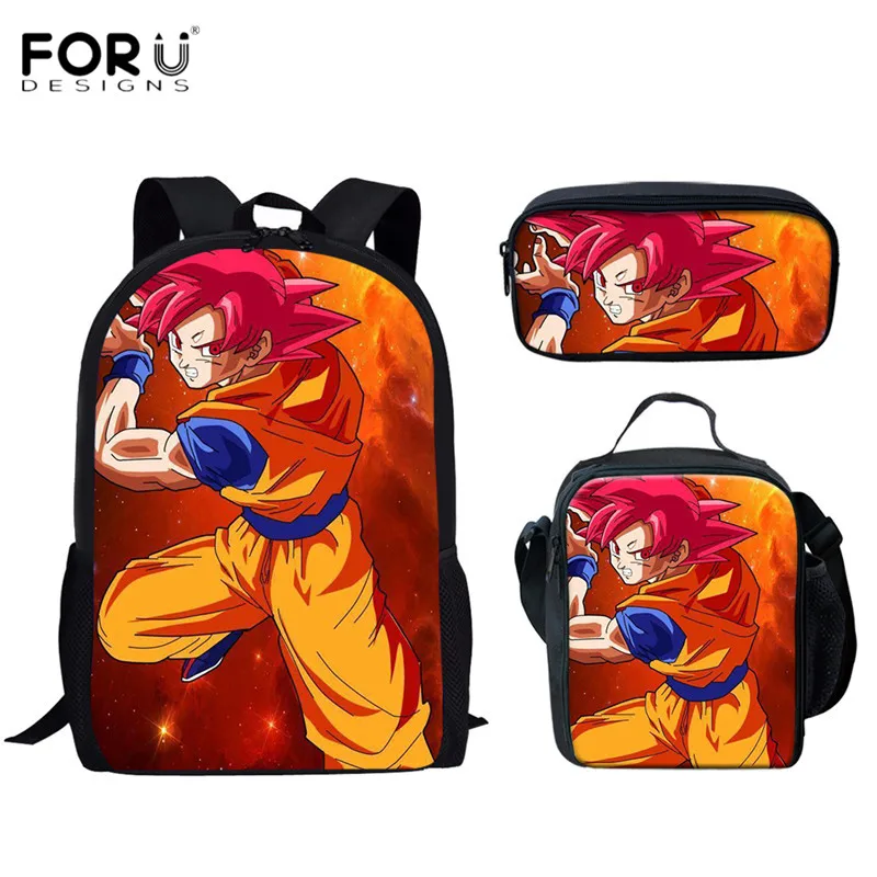 FORUDESIGNS/горячая аниме школьные сумки рюкзаки Dragon Ball Z Супер Broly шаблон Модные школьные сумки набор для девочек мальчиков Mochila - Цвет: HMA318CGK