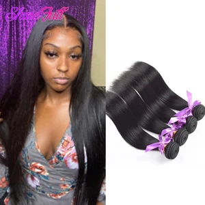 Вьетнамские Прямые волосы ShineFull, волнистые человеческие волосы Remy, 4 пряди в партии, индивидуальные волосы натурального цвета 8-30 дюймов