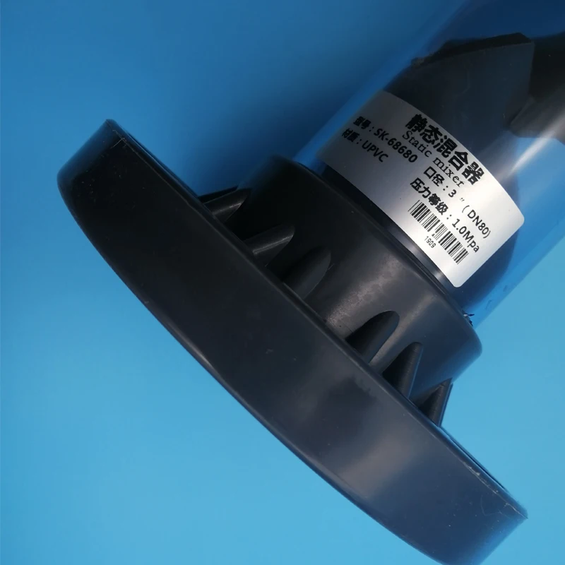 НПВХ 1/2 3/4 " 1,25 1,5 2" " 4" высокоэффективное озоновое смесительное ОБОРУДОВАНИЕ Встроенный озоновый статический смеситель с опционным PVDF Вентури - Цвет: DN80 with accessory