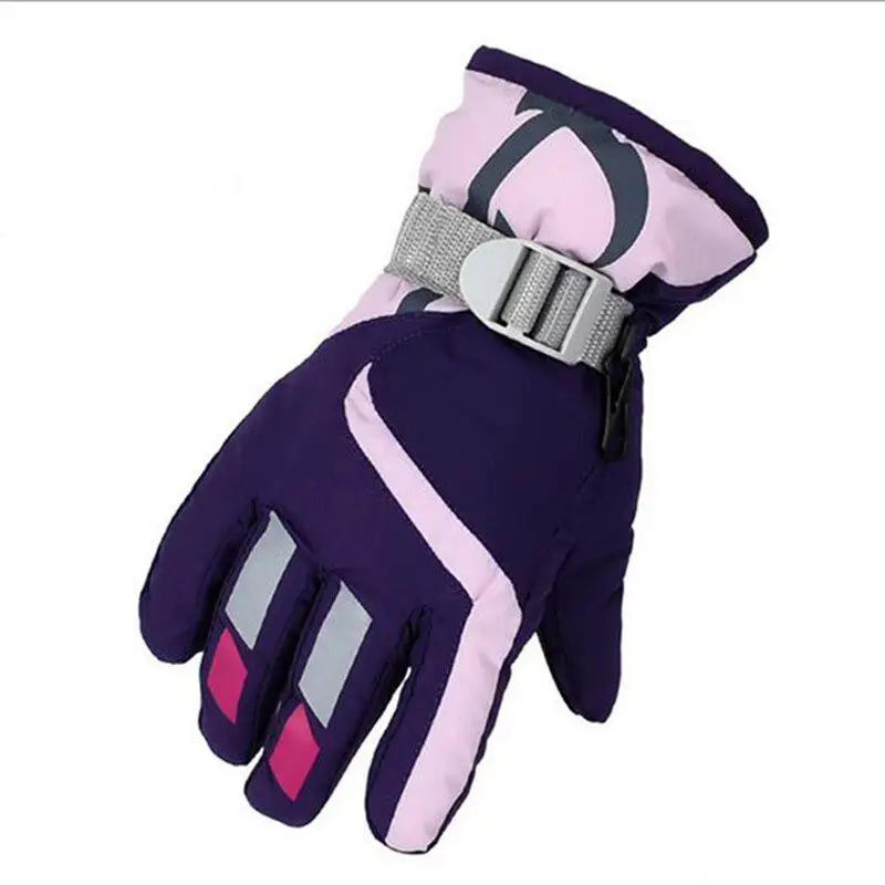 Kuulee 1 шт. перчатки Дети ветрозащитный водонепроницаемый для снега лыжные зимние