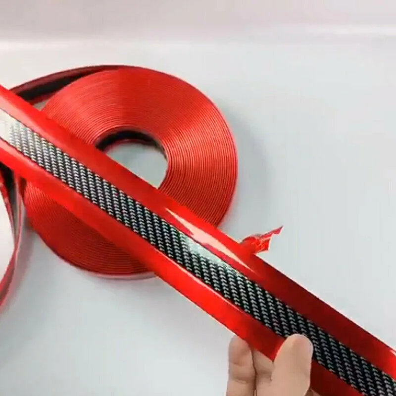 Бампер порога прокладка Замена багажника грузовика карбоновое волокно Красный