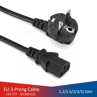 pc power cable 1 5 10m eu plug iec c13 cable power supply cable for pc computer monitor printer projector sony ps4 samsung lg tv