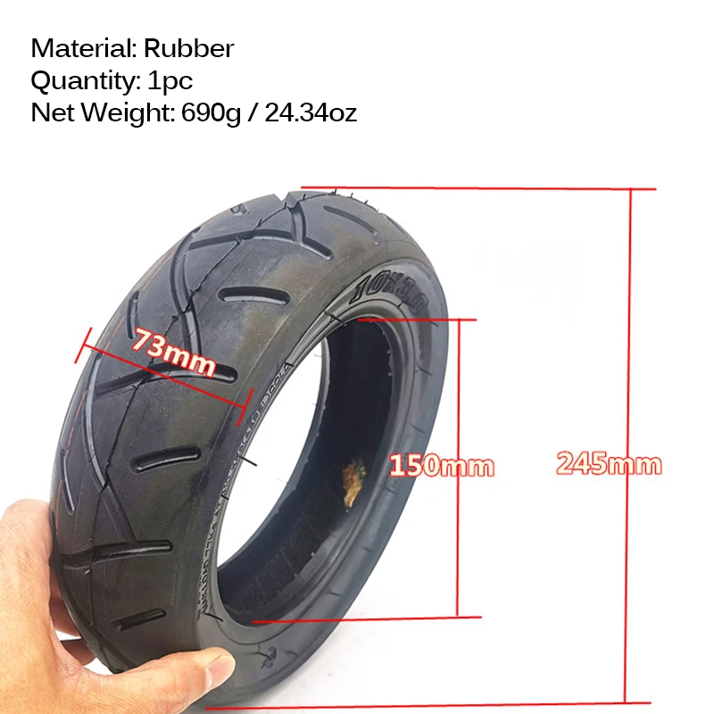 

10x3.0 Electric Scooter Motorcycle Parts 10x3.0 Front Wheel And 10x3.0 Rear Wheel Tubeless Tyres Electric Scooter Vacuum Tires