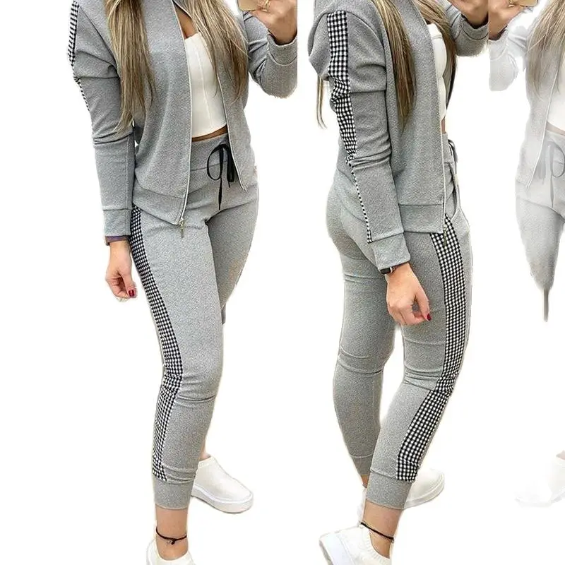 

Women Jacket Blazer Suit Fashion Casual Ladies Solid Color Two Pieces 2021 Autumn Winter Office Wear Elegant Suit Jacket Pants