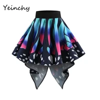 yeinchy 2020 women sexy polka dot butterfly style and print ladies elastic waist skirt fm6107