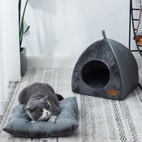 deep sleep comfort in winter cat bed little mat basket kittys house products pets tent cozy cave beds cama gato