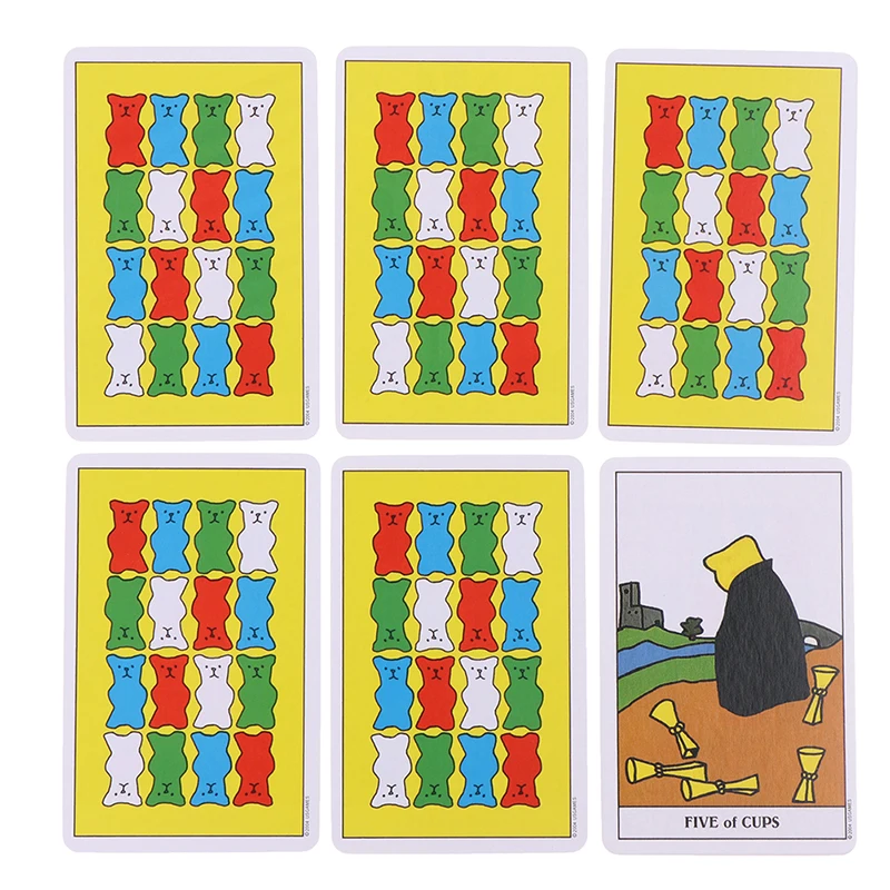 78 шт./кор. колода карт Таро из мультфильма Медвежонок настольная игра для дома