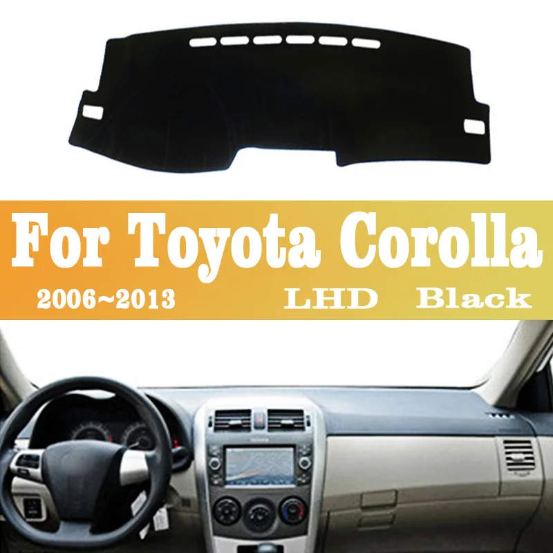 

Car Dashboard Cover Dash Mat Auto Non-slip Sun Shade Pad Carpet Anti-UV For Toyota Corolla 2006-2013Car Styling Accessories