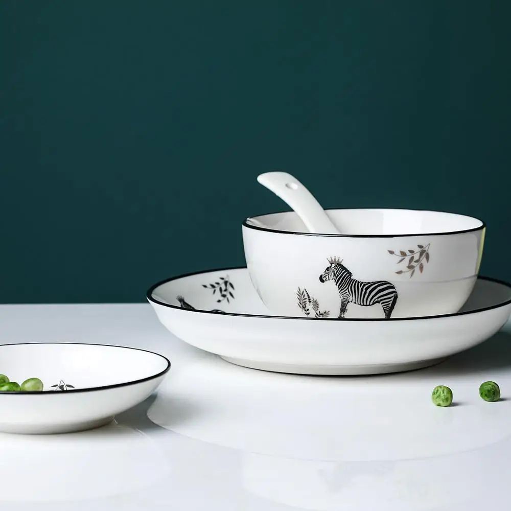 Керамическая тарелка обеденная миска блюдо для супа кухонная посуда свадебные