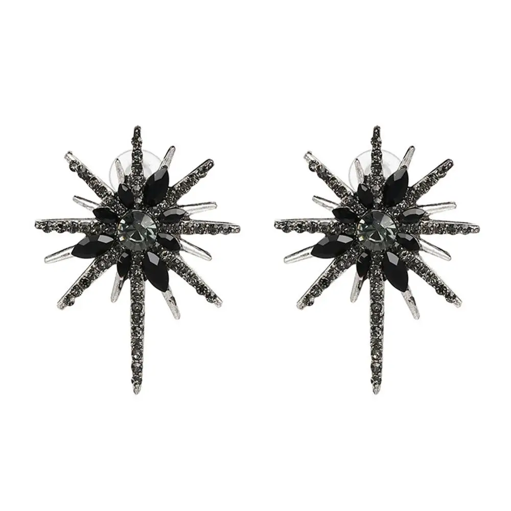 Rhinestone Earrings Vintage Crystal European and American Style Stud for Women Shiny Ear Jewelry | Украшения и аксессуары