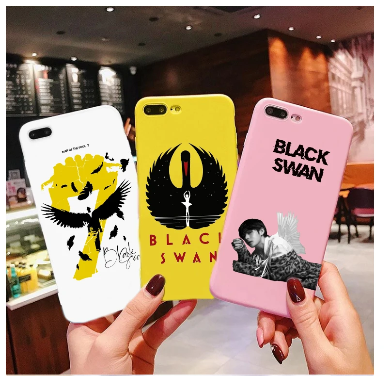 Чехол из ТПУ с изображением чёрного лебедя для iphone X 7 XS XR XSMA 11 11Pro 11ProMax|Бамперы| |