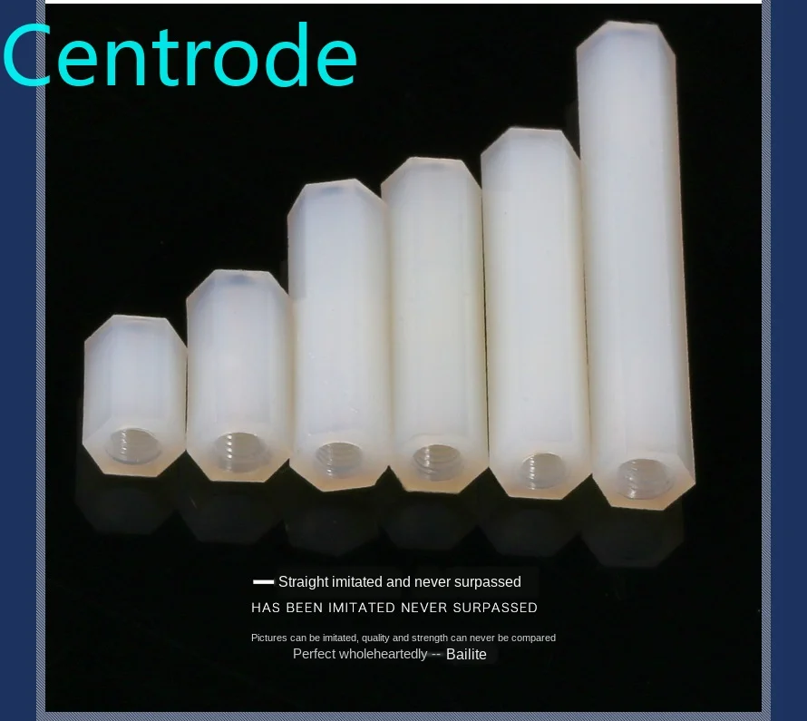 white isolation column hexagonal two-way nylon plastic support M2-M4 20PCS | Обустройство дома