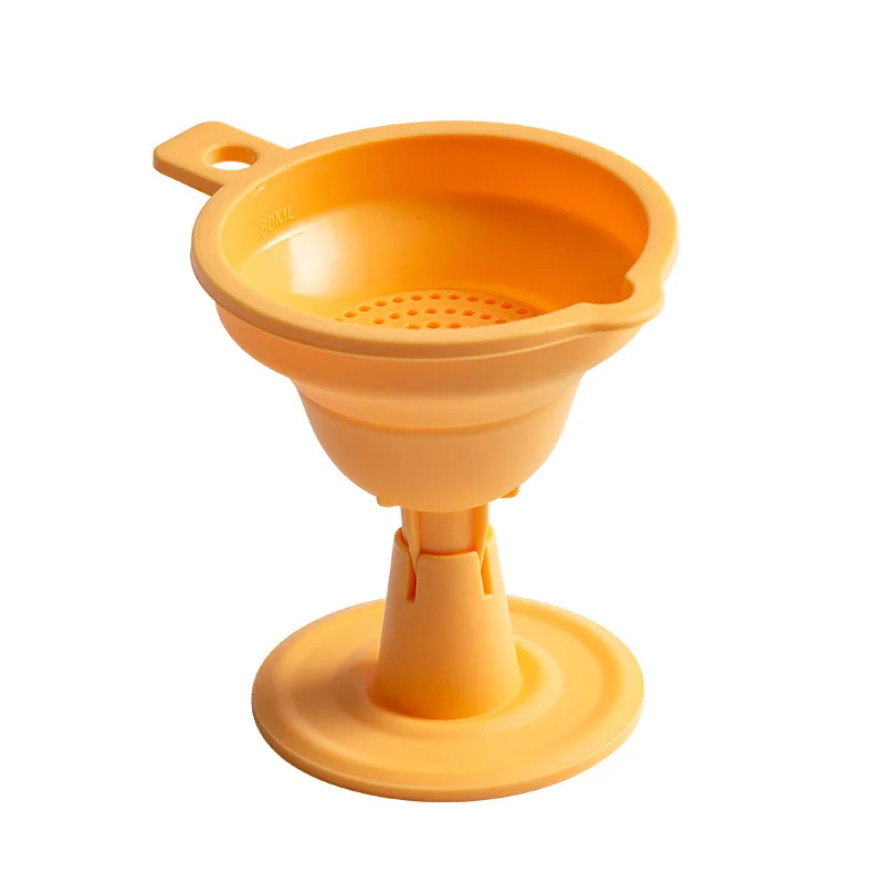 

Folding Funnel Silicone Foldable Funnel Folding Portable Funnel Hanging Household Liquid Dispensing Kitchen Tool