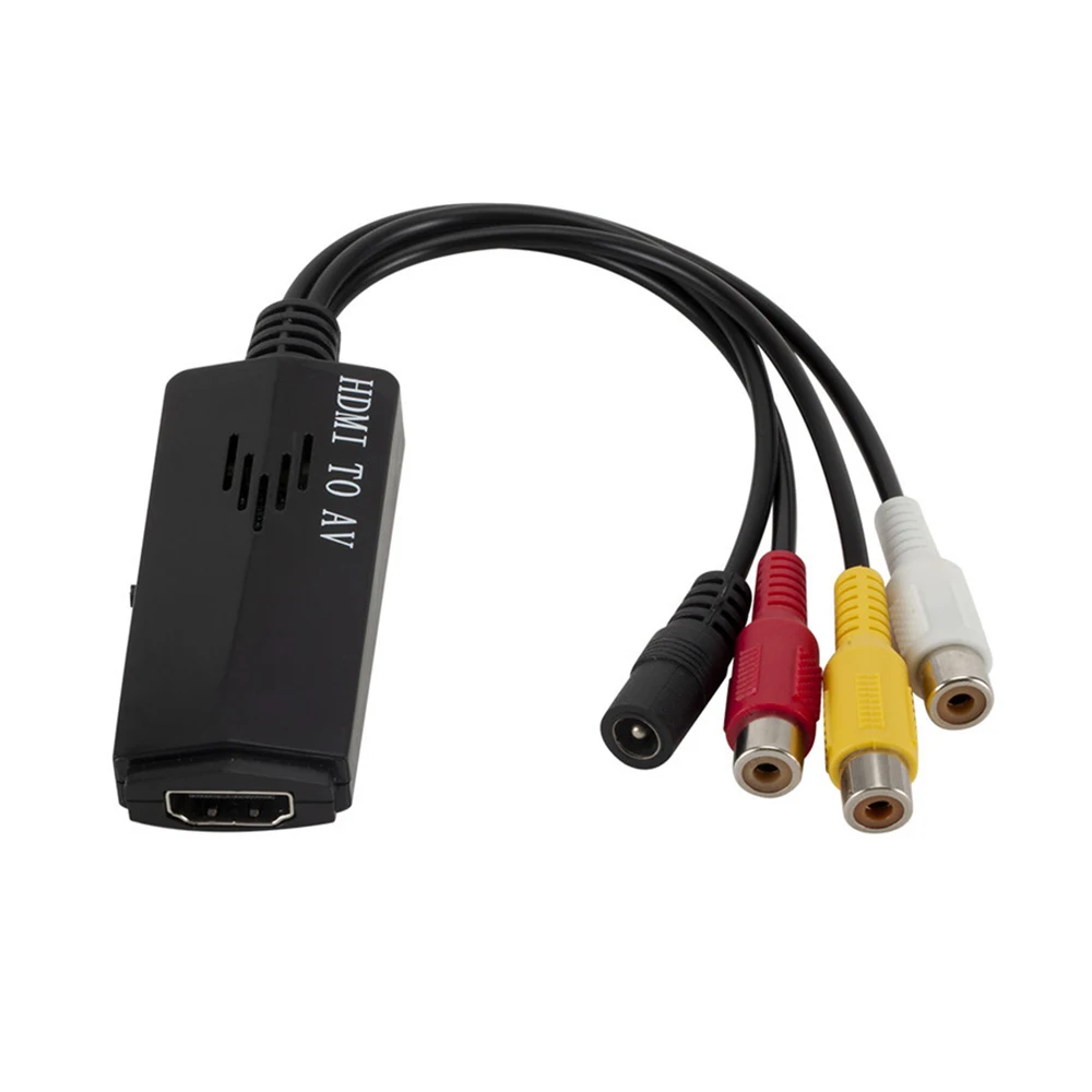 HDMI к 3RCA композитный AV/CVBS видео аудио конвертер HDMI2AV адаптер Поддержка NTSC/PAL для