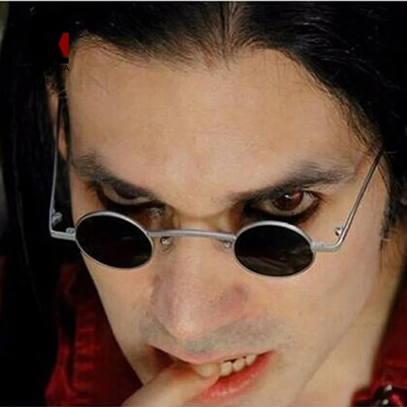 

SHAUNA Wide Bridge Retro Rock Punk Sunglasses Classic Small Round Clear Red Sun Glasses UV400