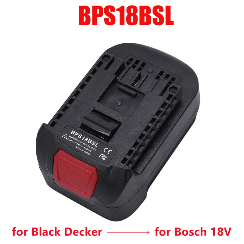 

BPS18BSL Li-Ion Battery Converter Adapter for Black Decker/Stanley/Porter Cable 18V Used To for Bosch 18V Power Tools