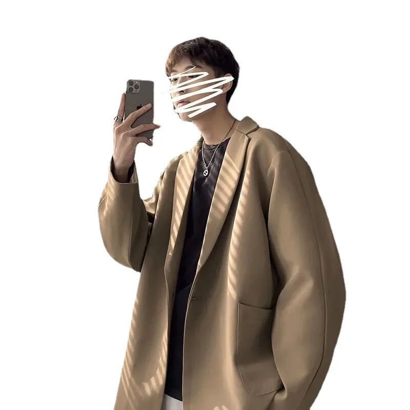 Блейзеры для мужчин отдыха модный Свободный Универсальный простой корейский