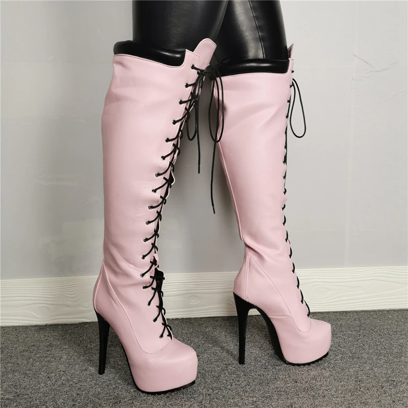2021 г. Новинка большие размеры 35-52 пикантные Женские Сапоги выше колена на