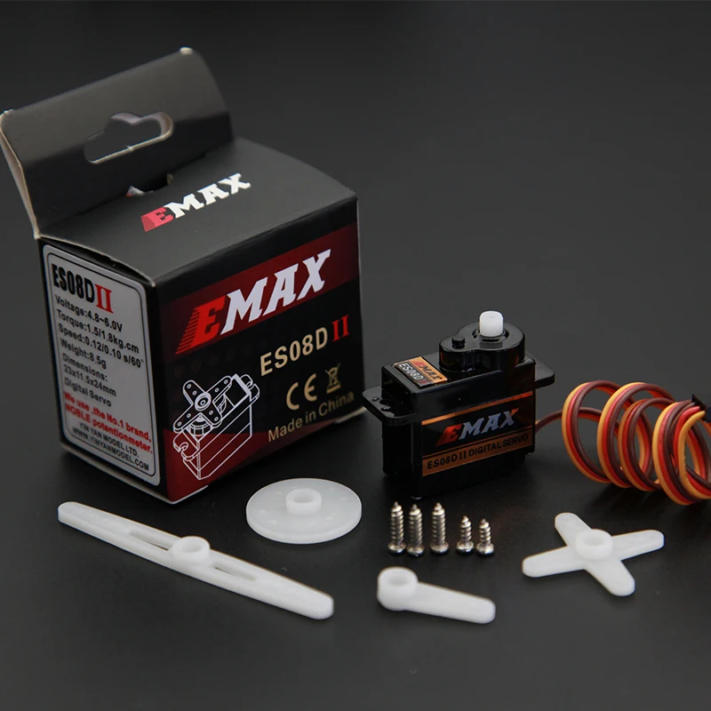 4 шт. EMAX ES08MDII ES08D II цифровой сервопривод 8g/12g/2 Кг высокоскоростной Металлический