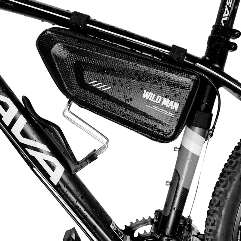 wild man new bike bag frame front top tube cycling bag waterproof 6 6in phone case touchscreen bag mtb pack bicycle accessories free global shipping