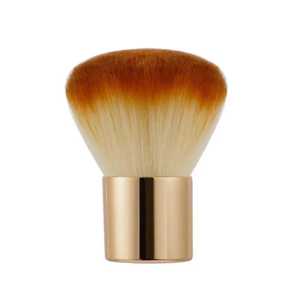 

1Pcs Golden Metal Handle Fluffy Face Powder Blush Brush Portable Makeup Brush