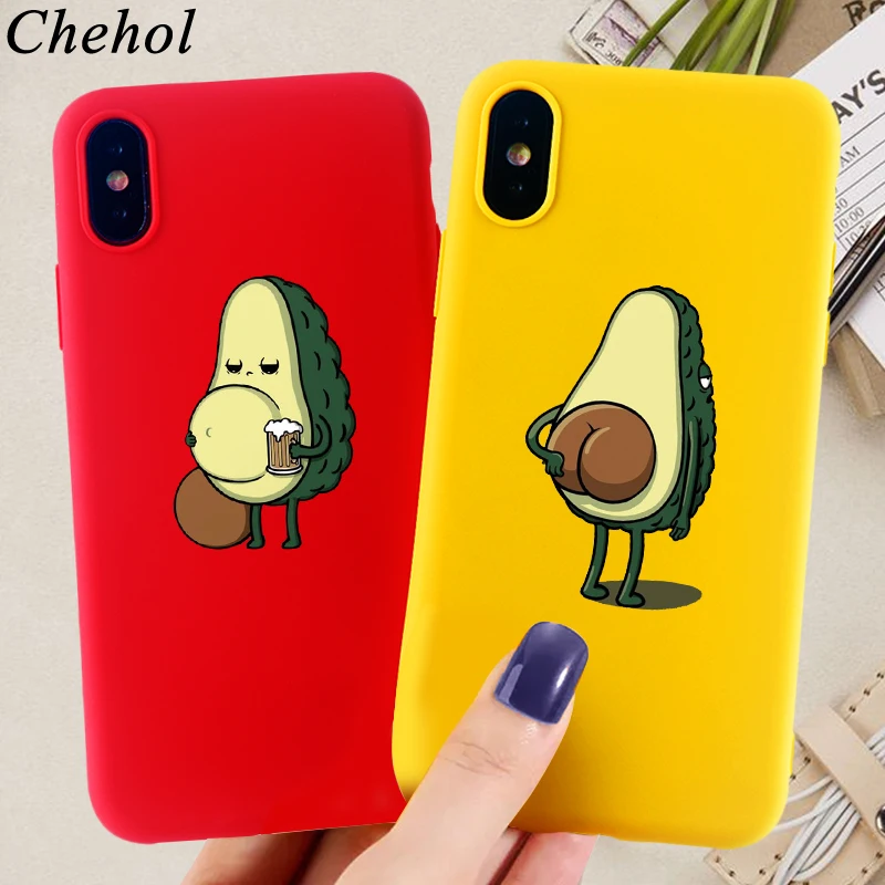 

Love Avocado Phone Case for IPhone 11 Pro 8 7 6s Plus SE X XS MAX XR Cases TPU Soft Silicone Back Fitted Covers Fundas Shell Box