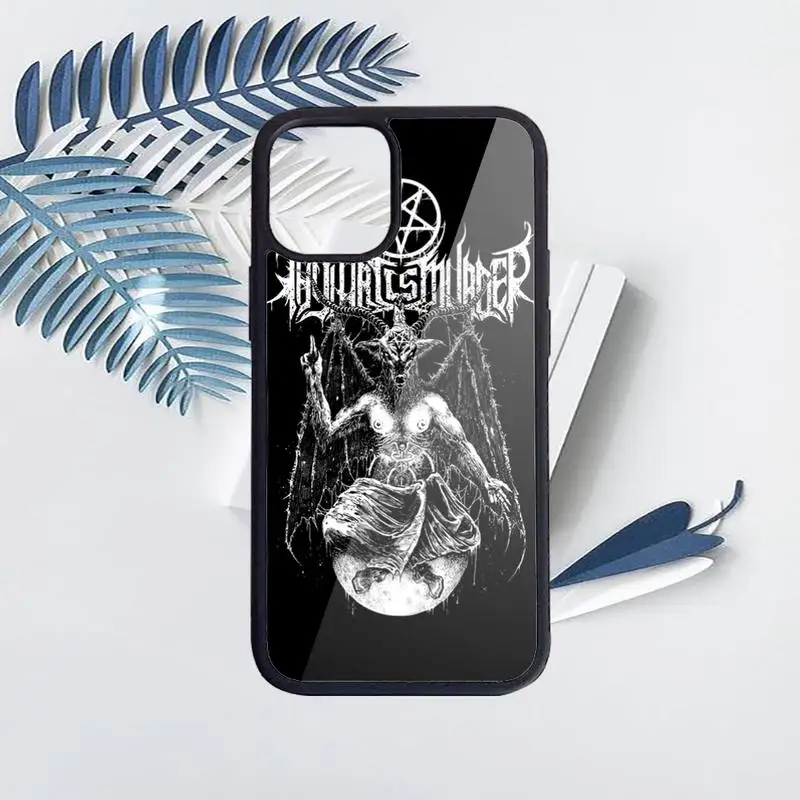 

Goat Head Satan pattern Phone Case PC for iPhone 11 12 pro XS MAX 8 7 6 6S Plus X 5S SE 2020 XR Luxury brand shell funda