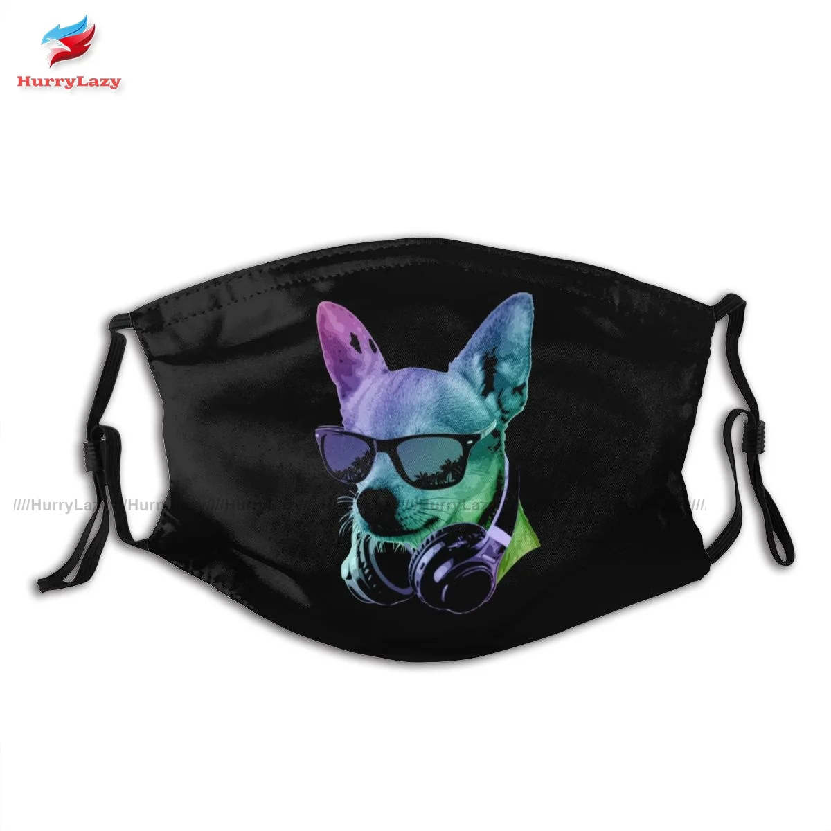 

Polyester Fashion DJ Chihuahua Mouth Face Mask Protective Fast Shipping Adult Facial Mask With Filter