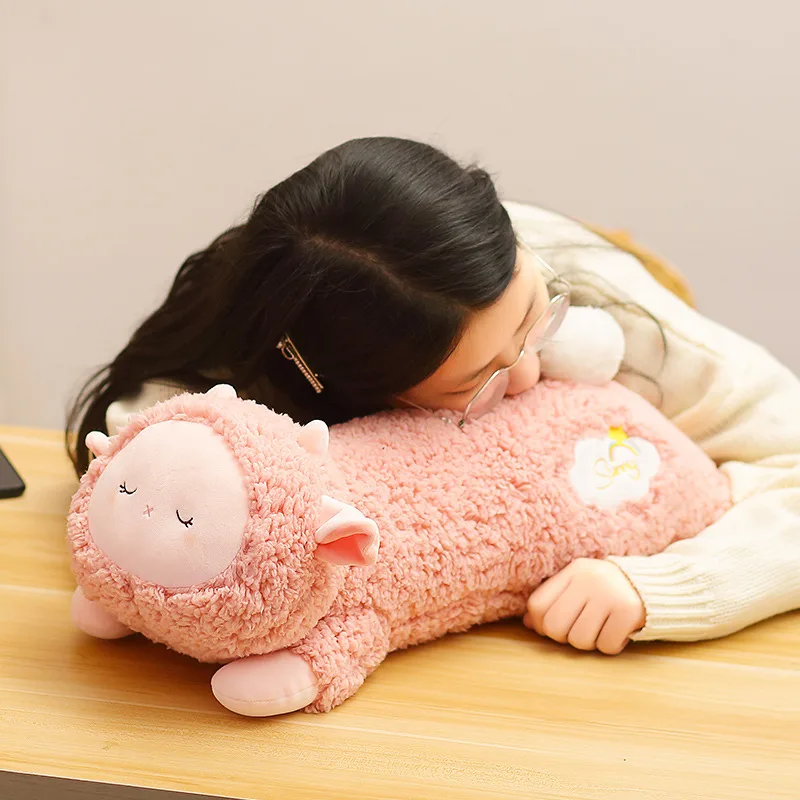 

Kawaii Sheep Plush Toy Cute Lamb Soft Stuffed Cartoon Goat Animal Doll Baby Buddy Sleep Pillow Valentines Day Gift For Kids Girl