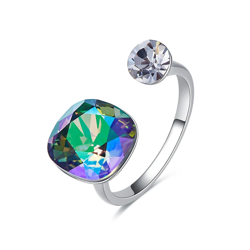 Женское Открытое кольцо с кристаллами Сваровски в вечерние ле бижутерия |