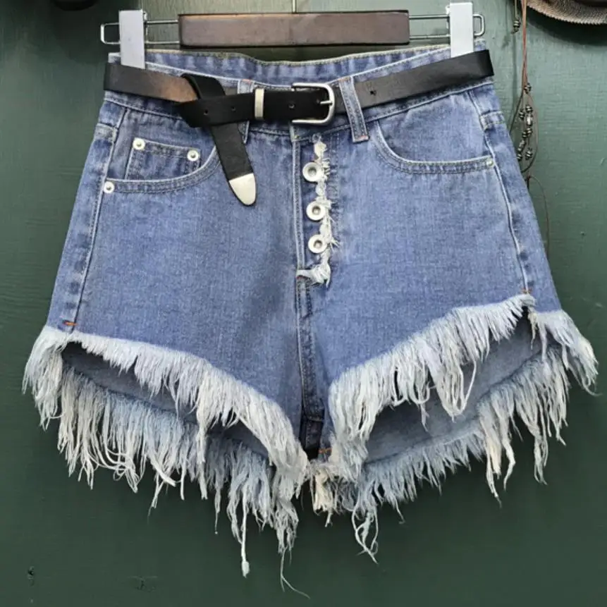 Женские джинсовые шорты размера плюс 4XL новинка 2022 Модные свободные однобортные