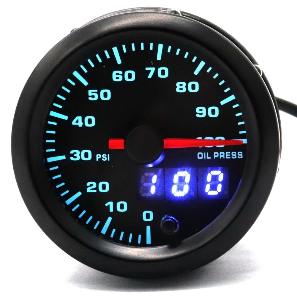 Модифицированный Автомобильный прибор 12 В 2 дюйма 7 цветов подсветка