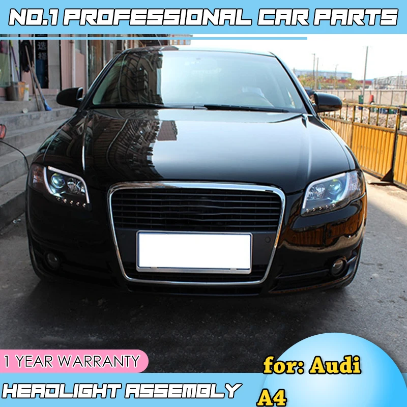 Автомобильные аксессуары для Audi A4 B7 фары 2005 2008 светодиодный ные DRL линзы двойной
