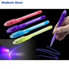 Волшебный фиолетовый 2 в 1 Ультрафиолетовый черный свет комбо креативные Канцтовары Школа Офис Рисование невидимая чернильная ручка