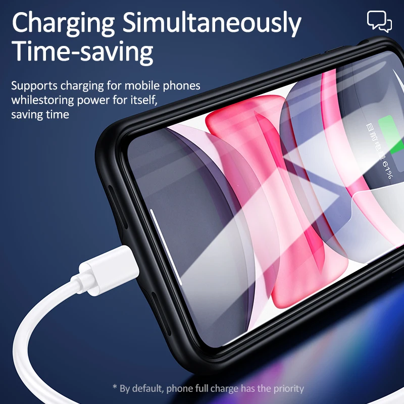 USAMS для iPhone 11 Pro Max чехол зарядного устройства внешней зарядки внешний аккумулятор