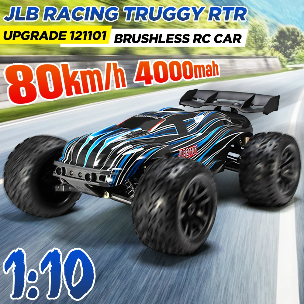 

JLB Racing 80A CHEETAH 21101 1/10 2.4Ghz 4WD RC Car with Two Batteries Remote Control Vehicles Brushless RTR Models Toys Gifts