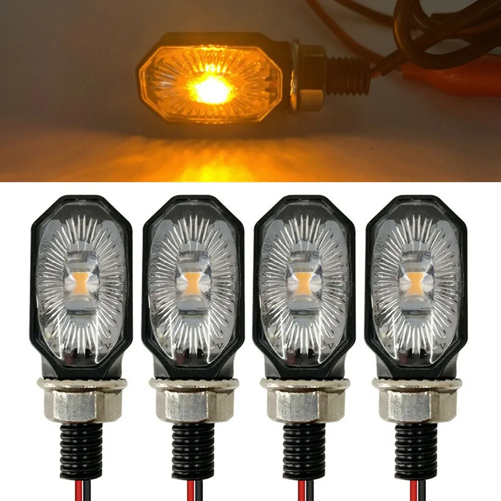 

4PCS Mini Universal Motorcycle LED Turn Signal Indicators Motorbike Lights Lamps 2.7W 12V 3000k 2835 Motorcycle Turn Lights