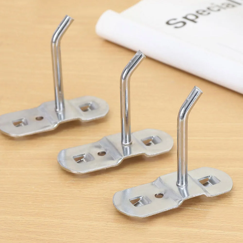 

10PCS Tool Hanging Hook Metal Display Rack Metal Shop Goods Shelf Hooks Thickening Square Hole Plate Tool Hooks Household Kitche