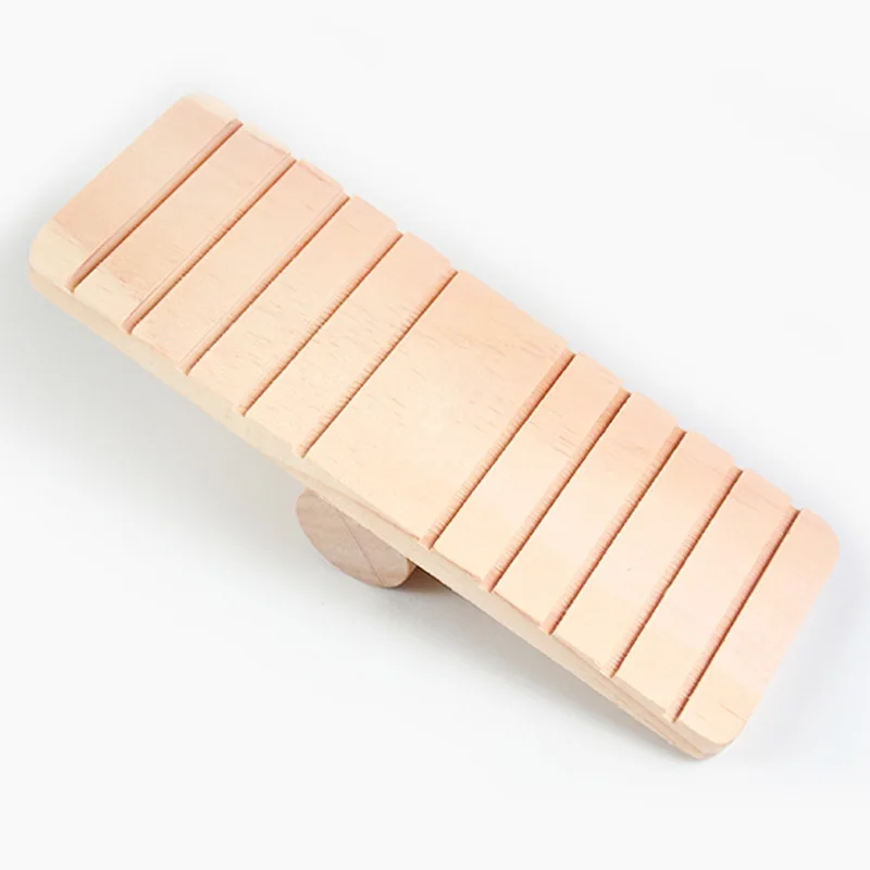 Hamster Golden Bear Wood Sports Toy Solid Seesaw Original Non-slip Molar Swing Pet toy hamster | Дом и сад