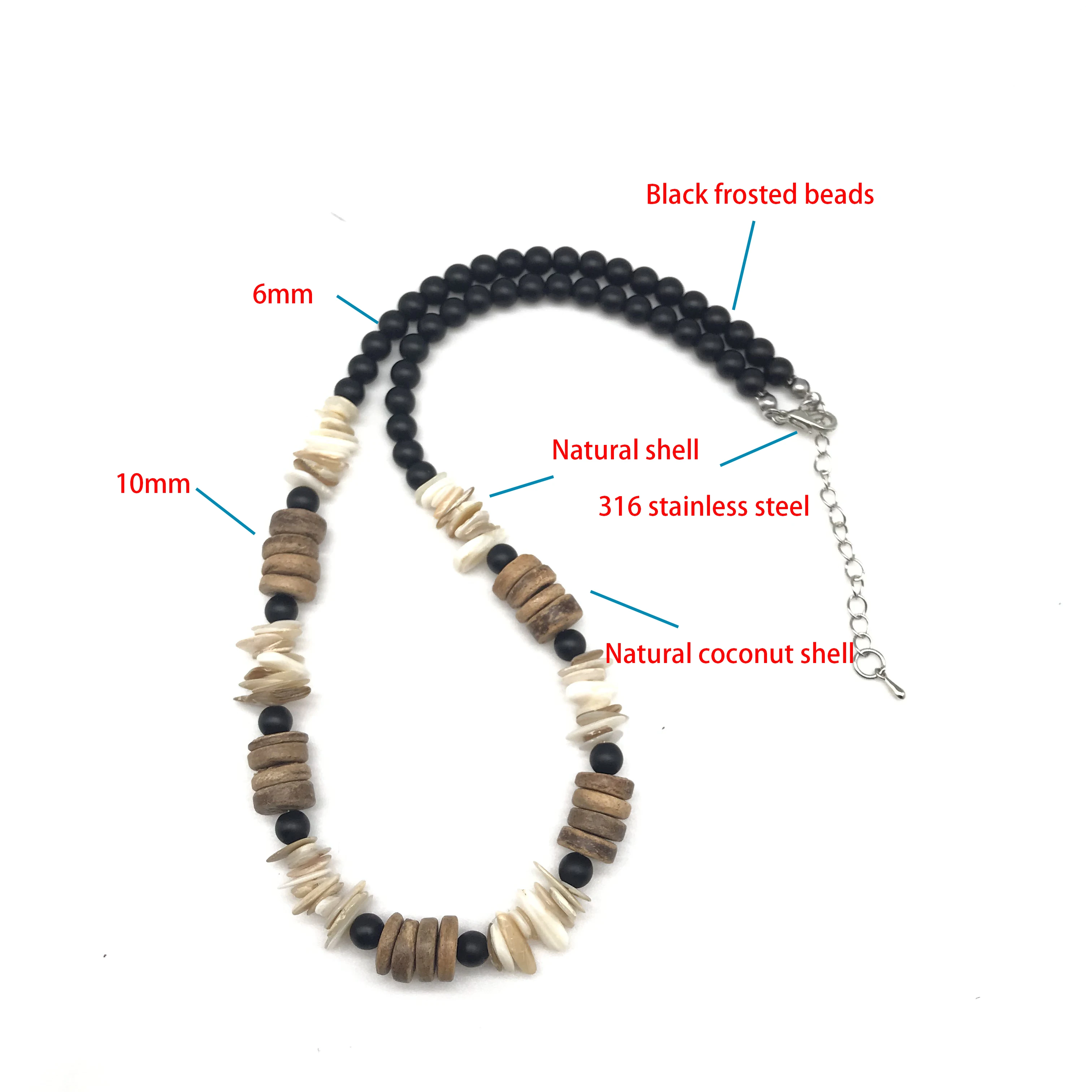 Ожерелье с кокосовыми ракушками для мужчин и женщин летнее пляжное богемное