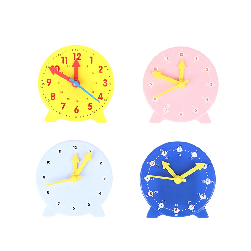 

10cm Kids Clock Model Toys Three-needle Linkage Detachable Educational Math Toy Mathematics Toys For Early Cognitive Education