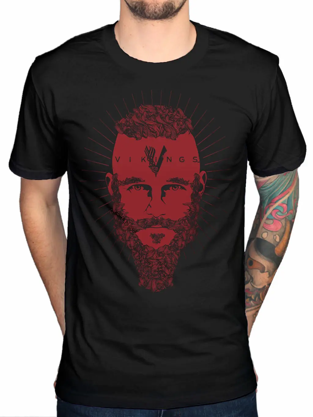 Официальный Vikings Ragnar Face t shirt ТВ серия история канал Fan товар 2019 модная футболка из