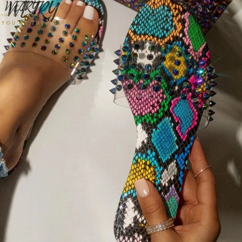 В 2020 женская летняя обувь сандалии Плоская женские прозрачные Босоножки с