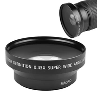 62mm 67mm wide angle lens converter 0 43x adapter super high resolution deluxe digital lenses for dslr camera with 2 lens caps