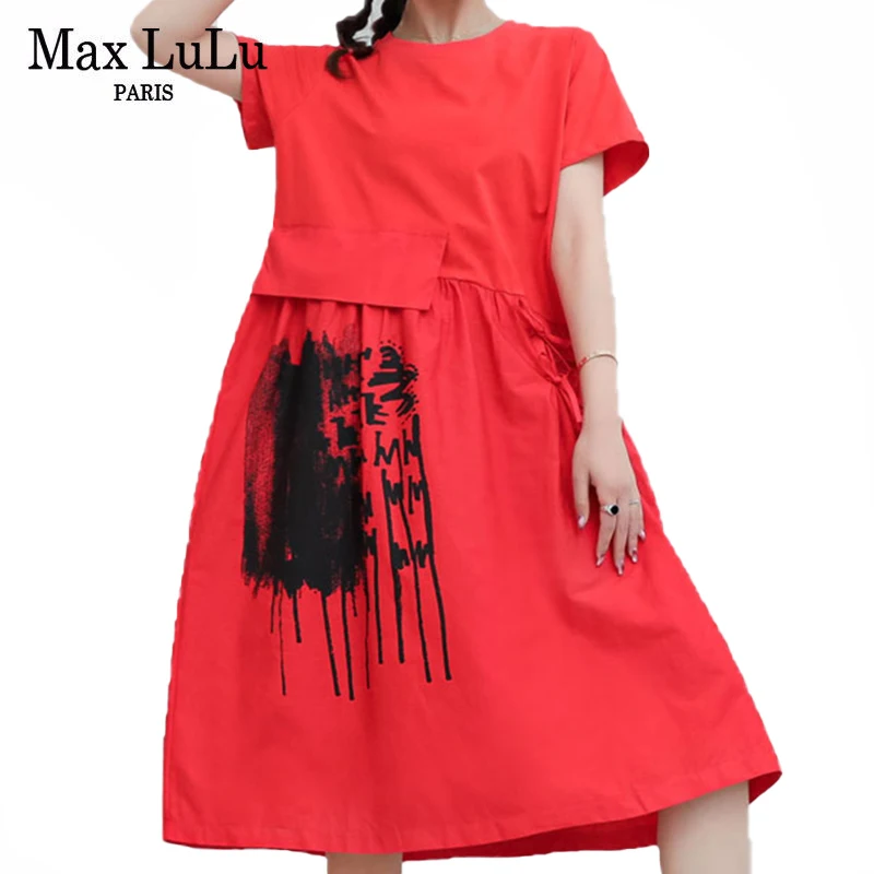 Max LuLu британского дизайнера Стиль одежда дамы печатных свободные платья женские