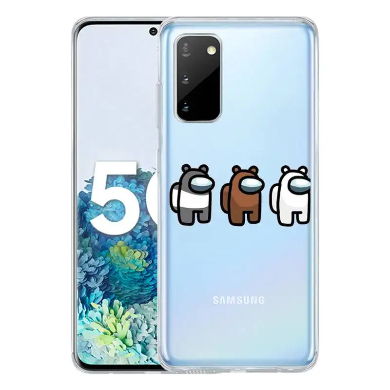 

Among us Phone Case For Samsung S10 S10lite 2019 S9 S9plus S8 S7 transparent cases